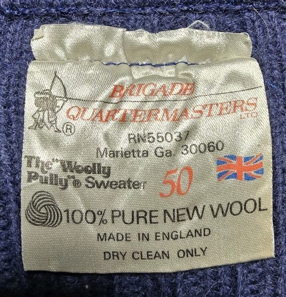 Vintage Pure Wool Pullover Sweater Brigade Quartermasters